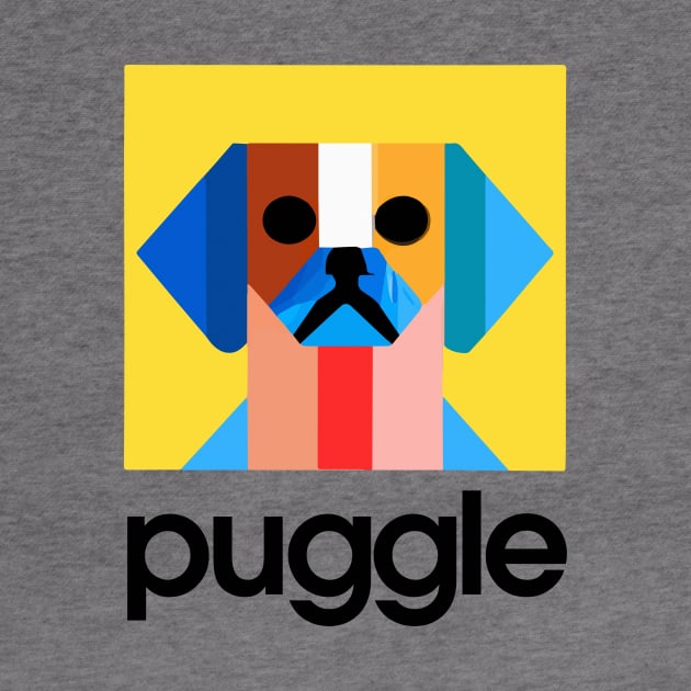 Puggle Art Dog Owner Vintage Funny Puggle by BetterManufaktur